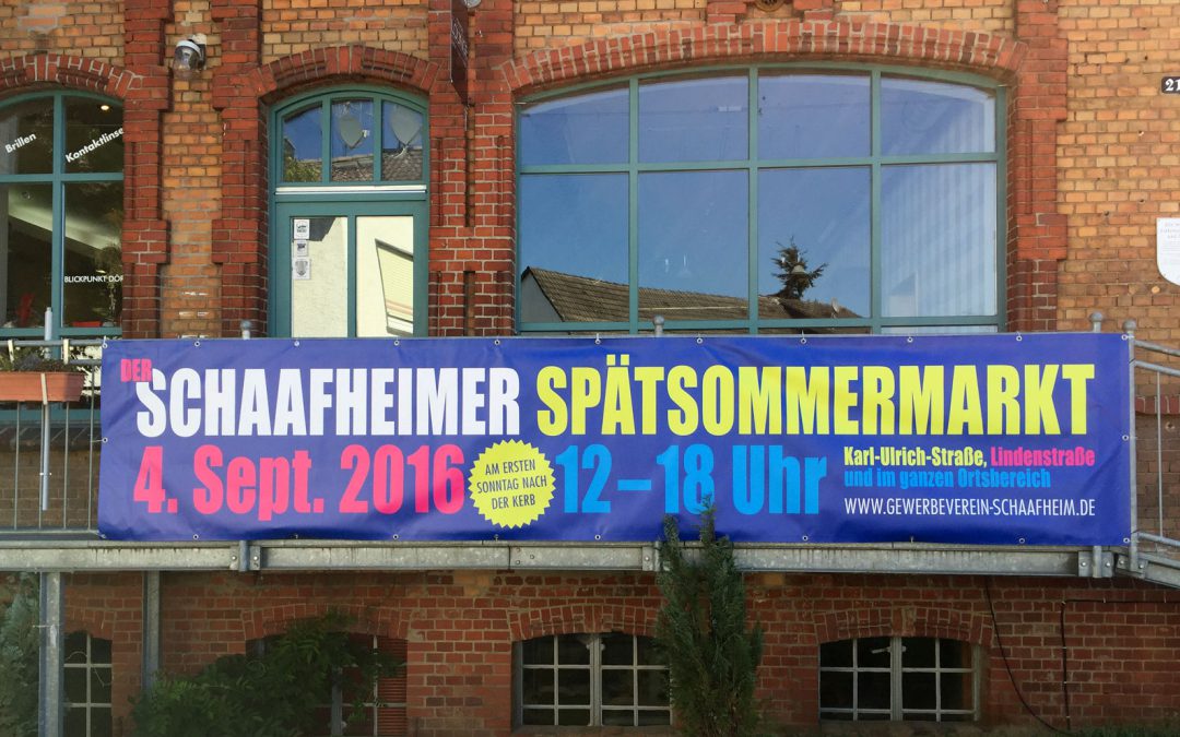 Es ist so weit: Der 1. Schaafheimer Spätsommermarkt startet Sonntag, 4.9.2016, um 12 Uhr